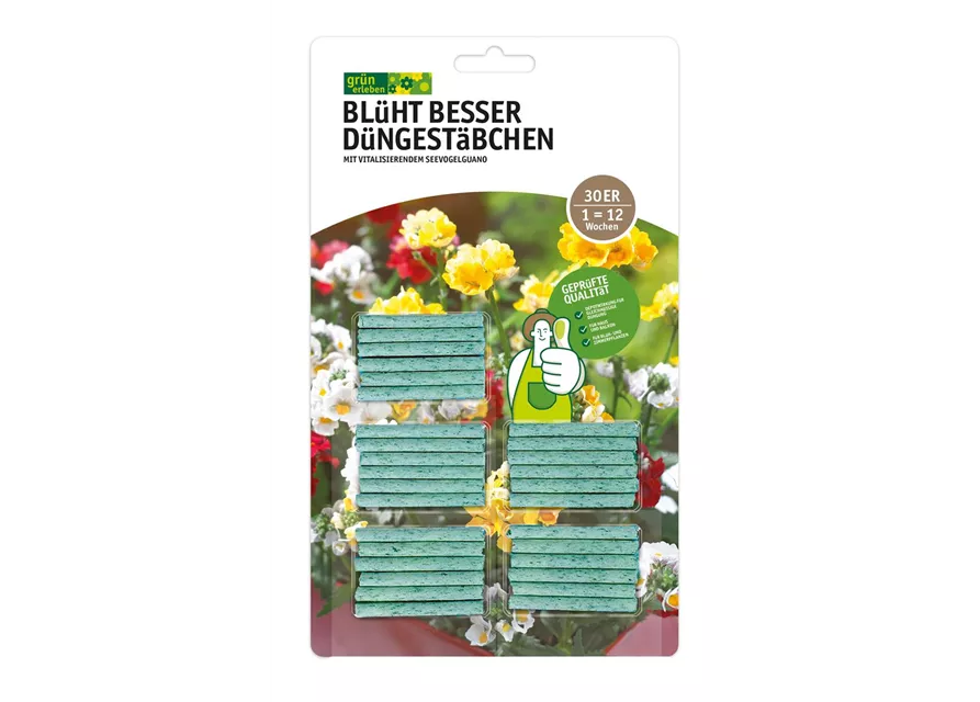 Blühpflanzen-Düngestäbchen Blüht Besser 