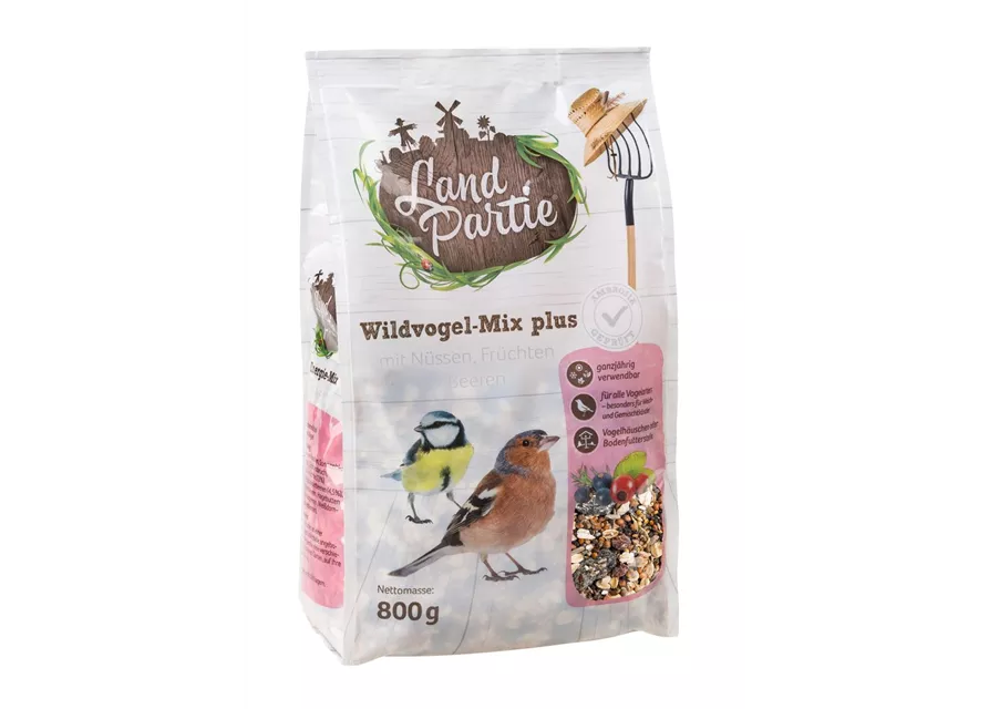 Wildvogelfutter Plus mit Nüssen, Früchten und Beeren